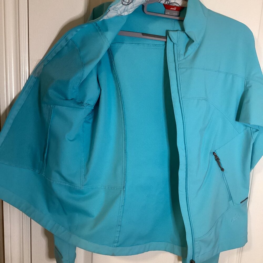 Avia Women's Lightweight Turquoise Windbreaker Jacket Size L Waterproof
